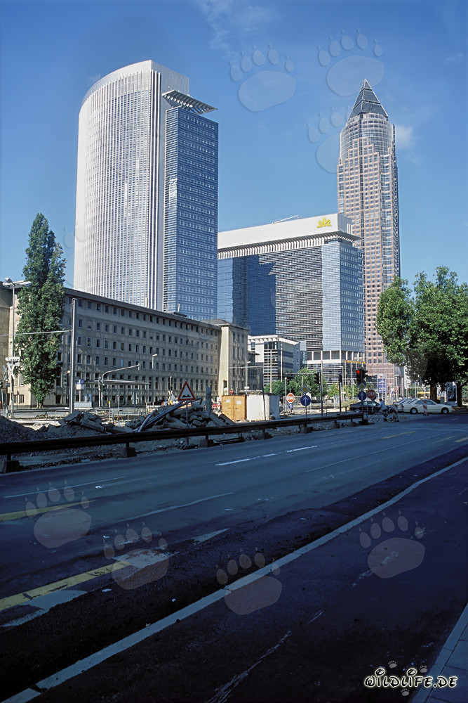 Impressions of the imposing Trade Fair Tower in Frankfurt