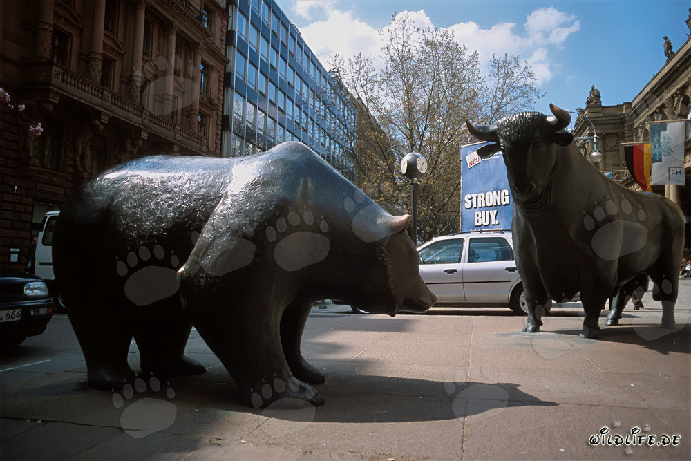 Frankfurter Börse Bulle und Bär