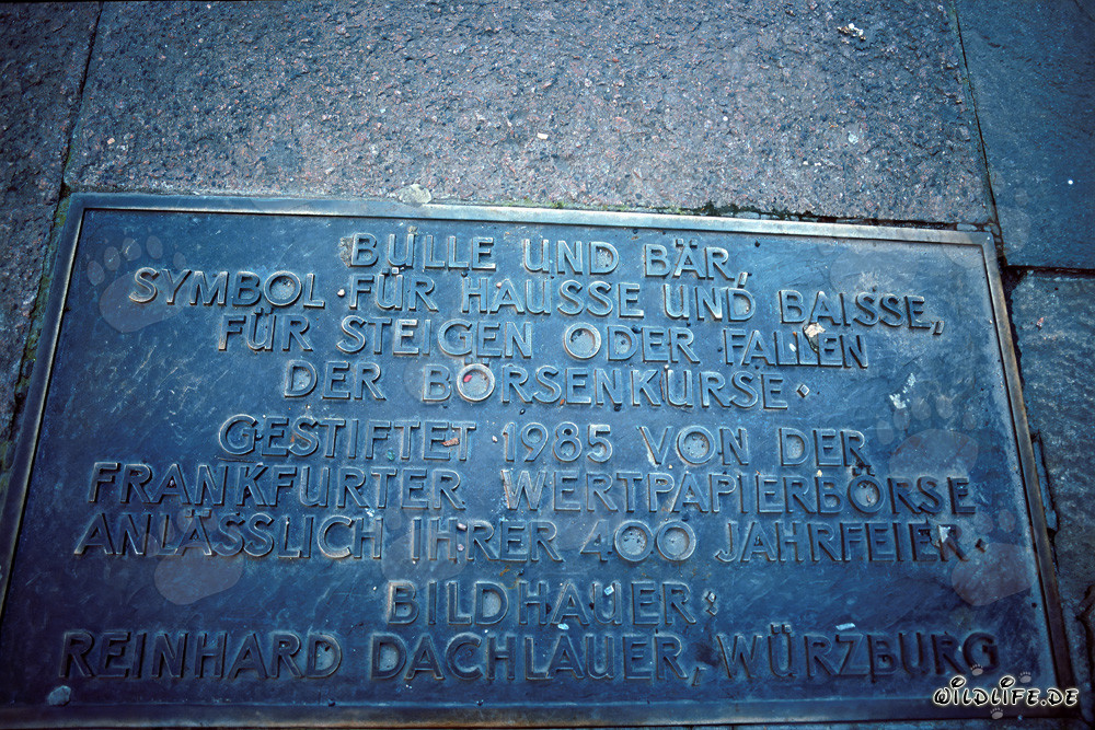 Placa conmemorativa en la Bolsa de Frankfurt