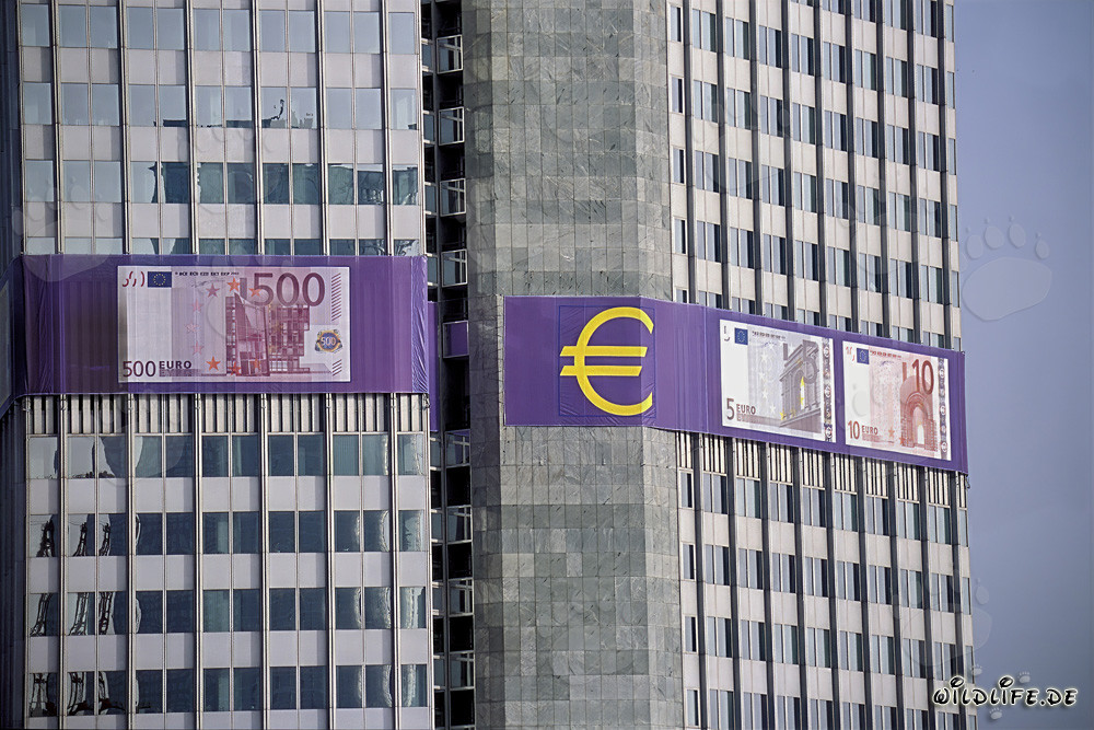 Photographie de la Banque centrale européenne (BCE) - Eurotower à Francfort-sur-le-Main