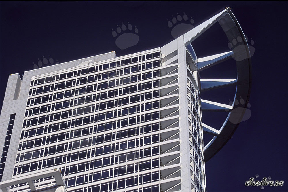 Rascacielos futurista de la DZ-Bank en Frankfurt