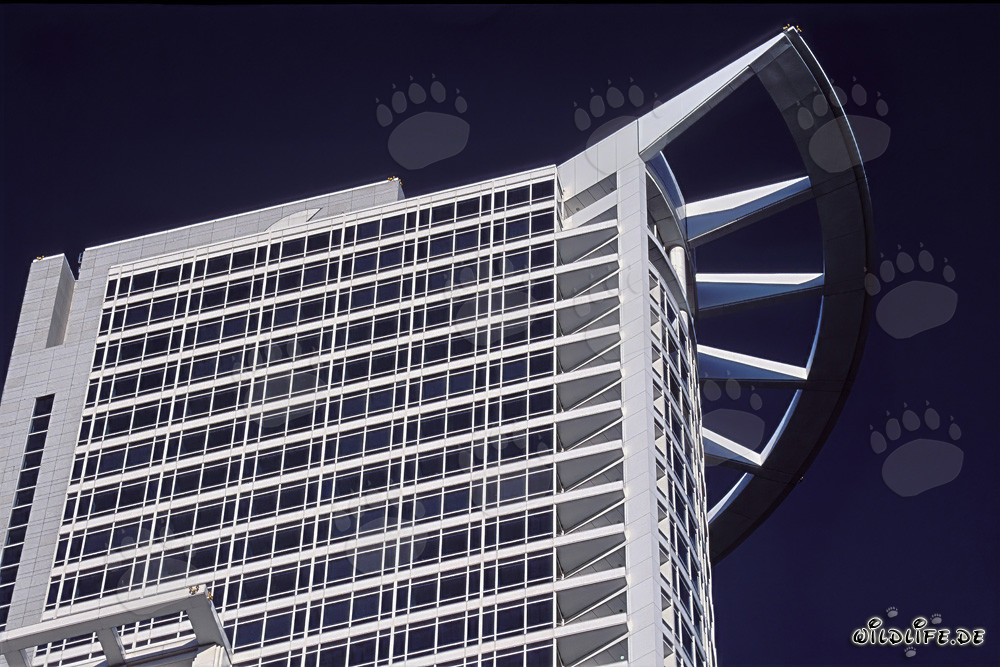 Futuristic Skyscraper of DZ-Bank in Frankfurt am Main