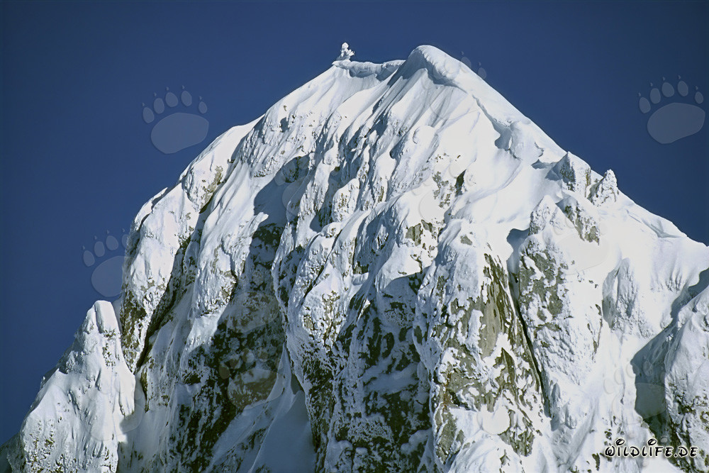 Snow-covered Western Karwendel Peak in Winter