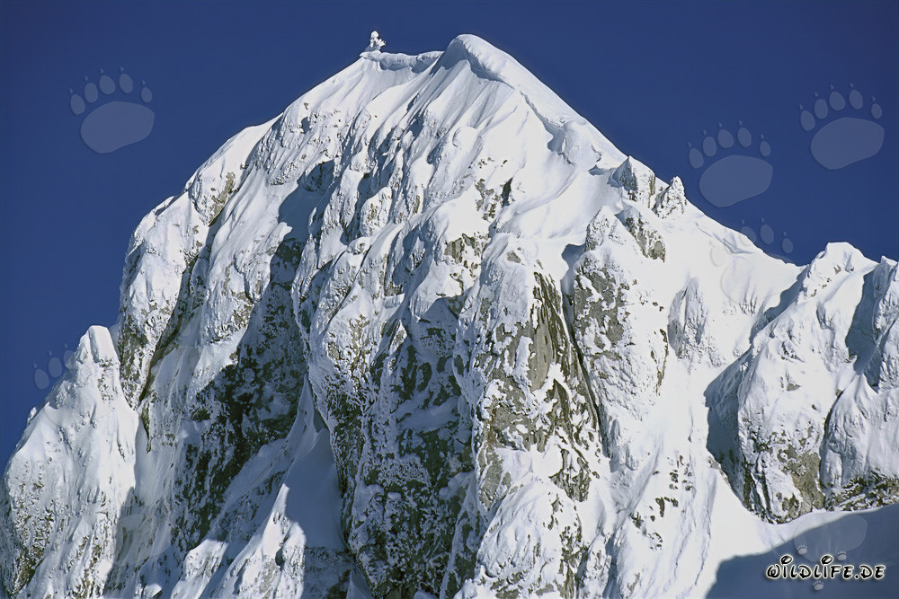 Winterliche Westliche Karwendelspitze in Mittenwald, Bayern, Deutschland