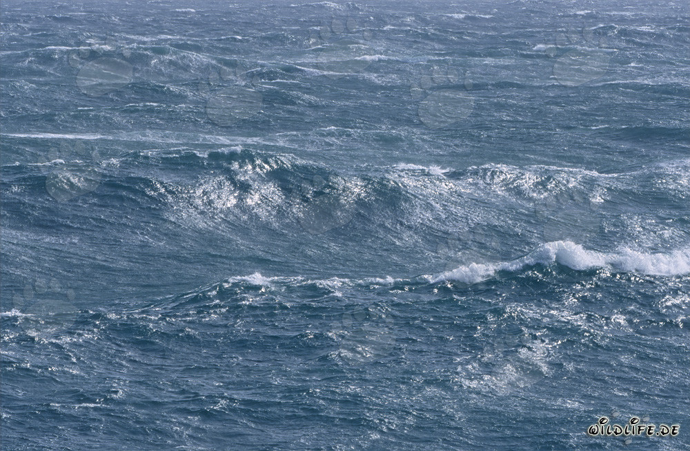 Tempête sur le Sud de l'Atlantique près de la pointe sud de l'Afrique