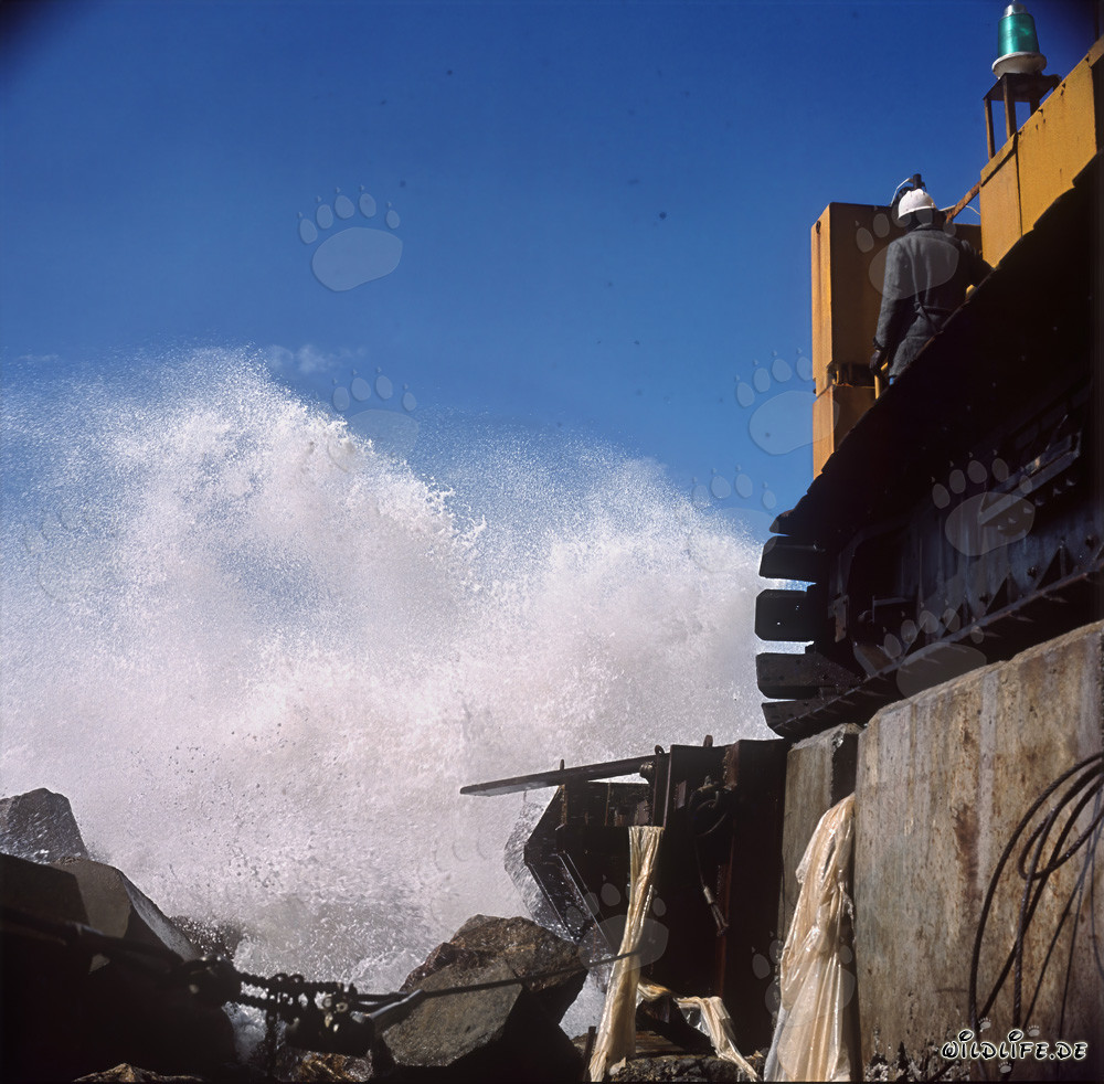 Manitowoc 4600 in mare agitato a Richards Bay, Sudafrica