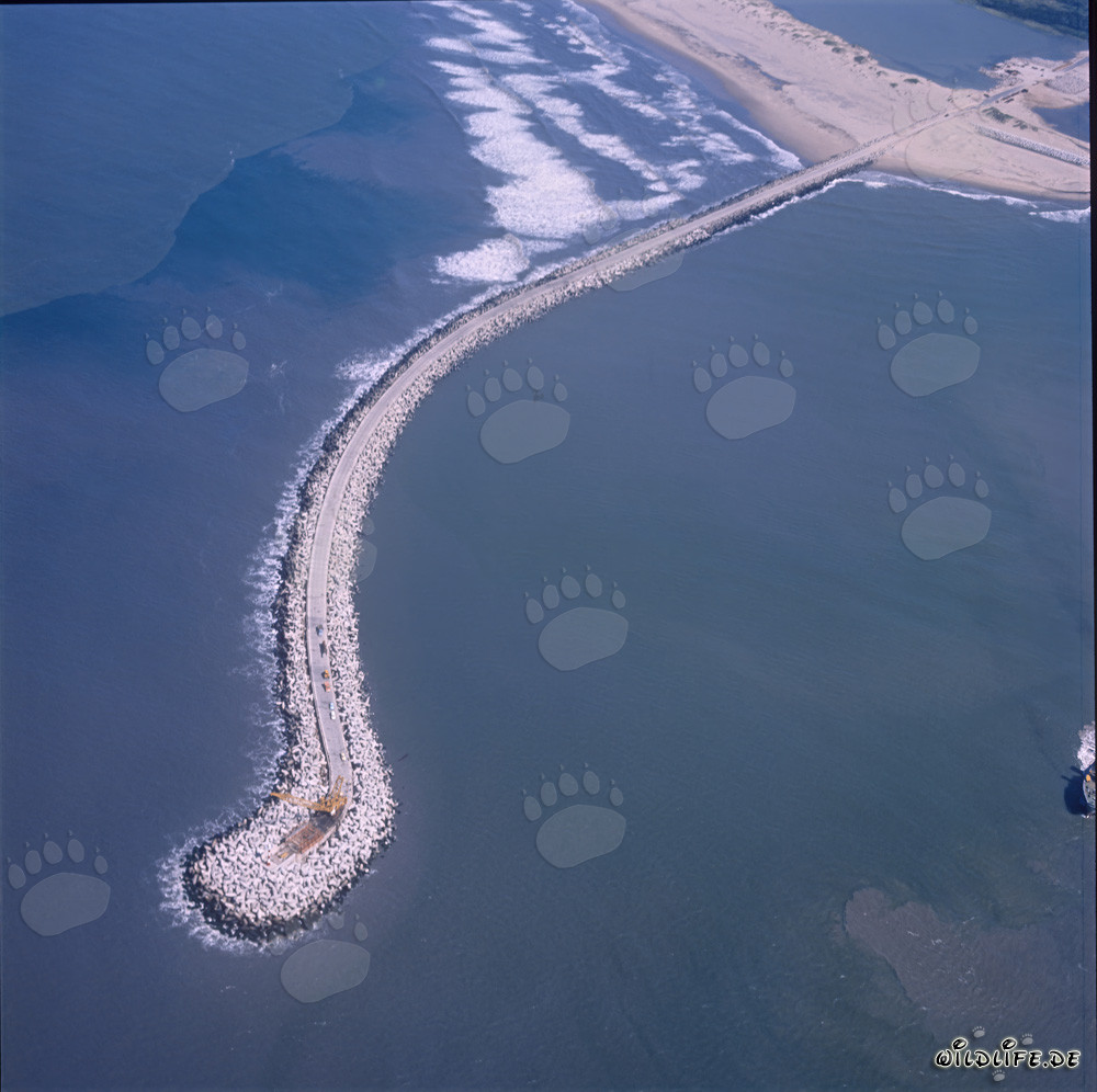 Breakwaters in Richards Bay, Natal, South Africa