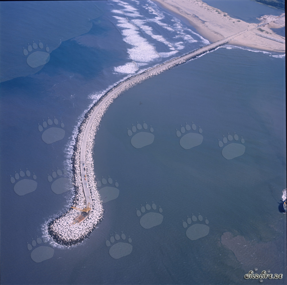 Brise-lames à Richards Bay, Natal, Afrique du Sud