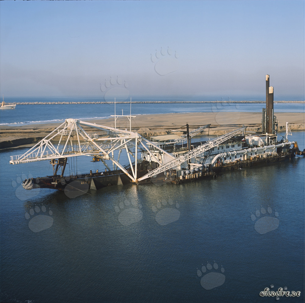 Cutter Suction Dredger Beverwijk 31 in the Port of Richards Bay, Natal, South Africa