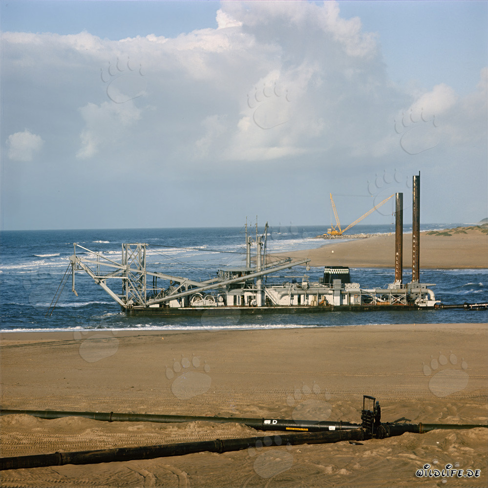 Cutter Suction Dredger at the Port Expansion in Richards Bay, South Africa
