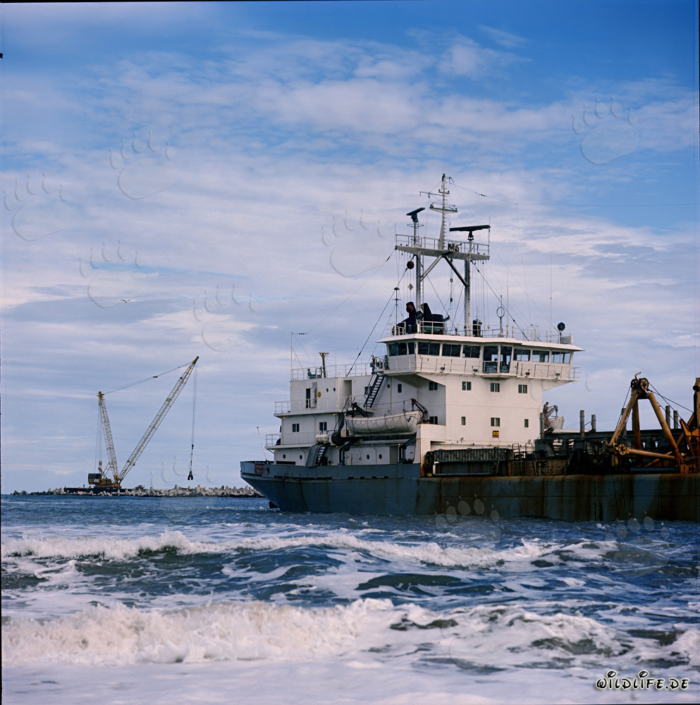Hopperbagger HENDRIK ZANEN in Aktion im Hafen Richards Bay, Südafrika