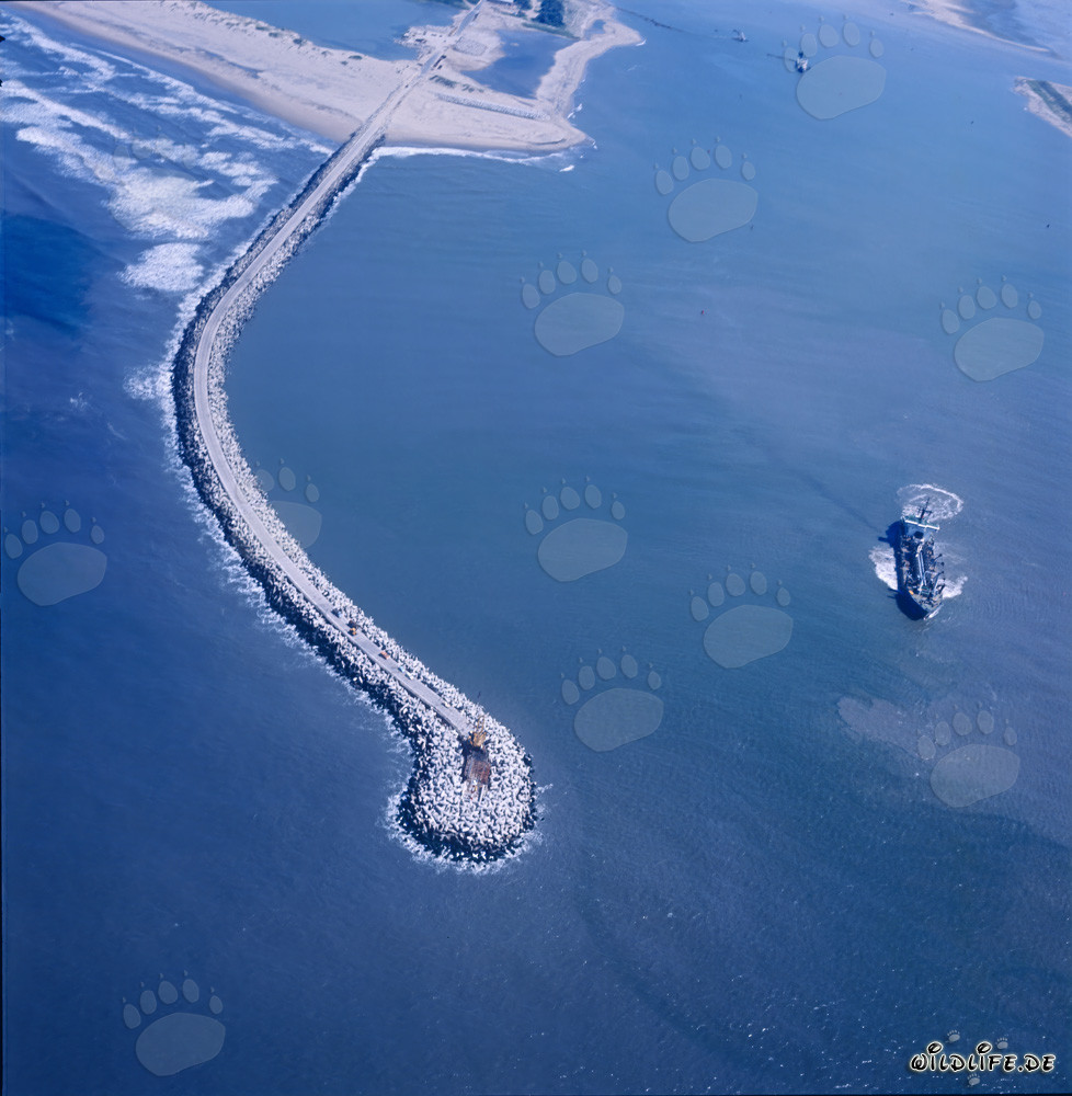 Dique Sur en estado final en Richards Bay, Sudáfrica
