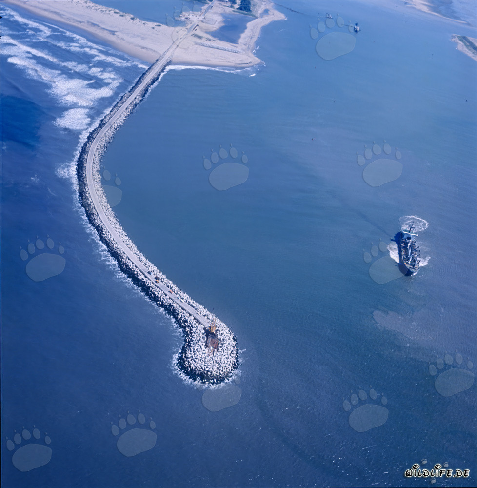 South Breakwater im Endzustand in Richards Bay, Südafrika