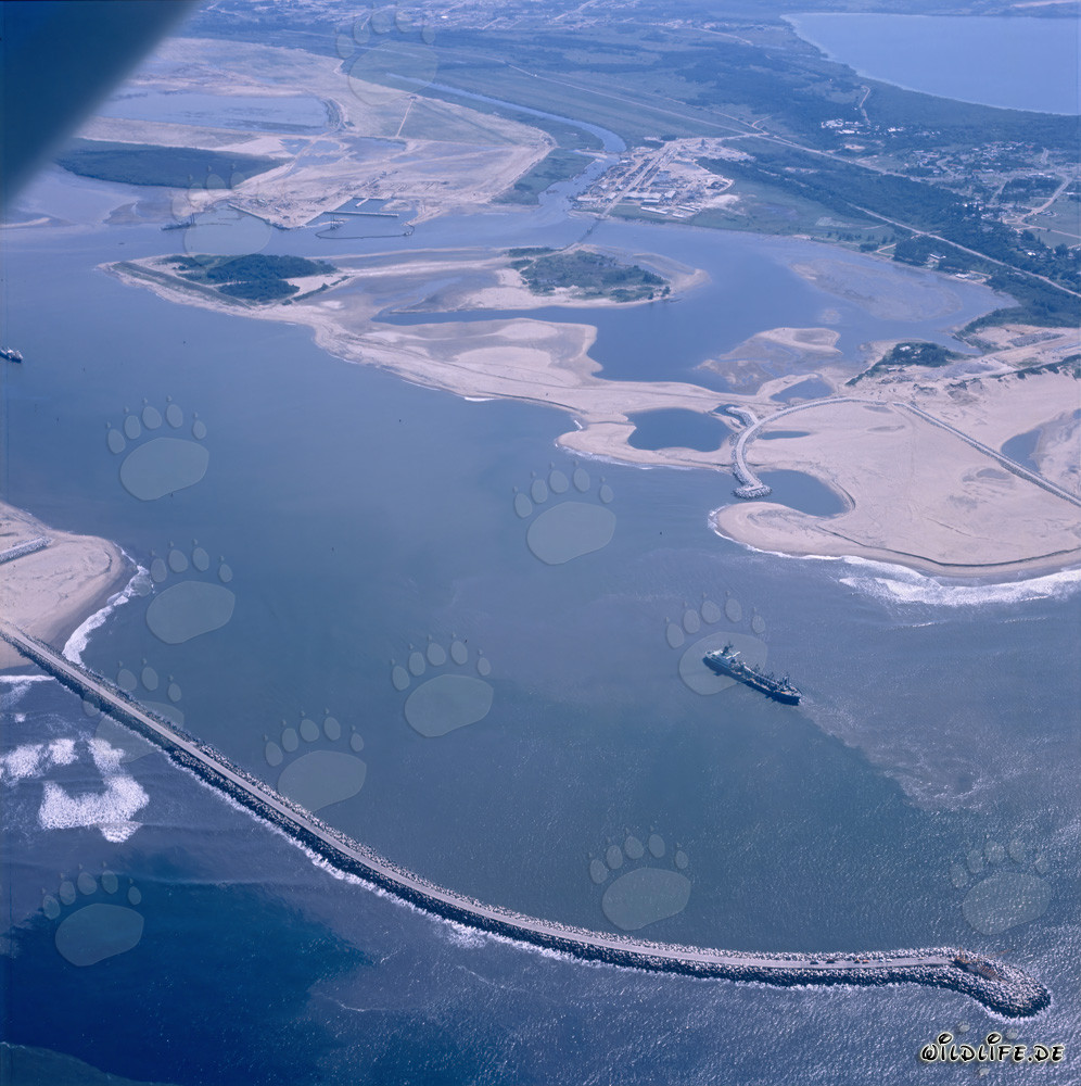 Brise-lames du sud à Richards Bay en Afrique du Sud