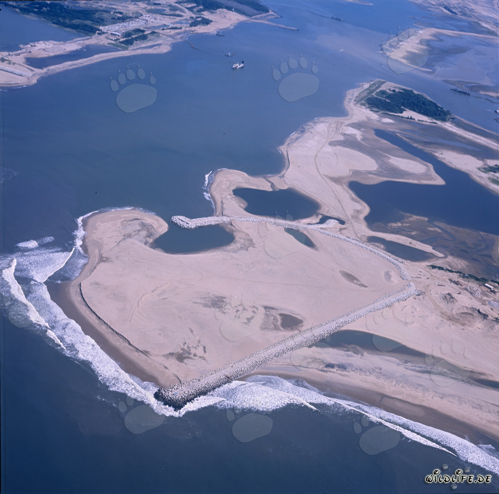 North Breakwater und North Headland in Richards Bay, Südafrika