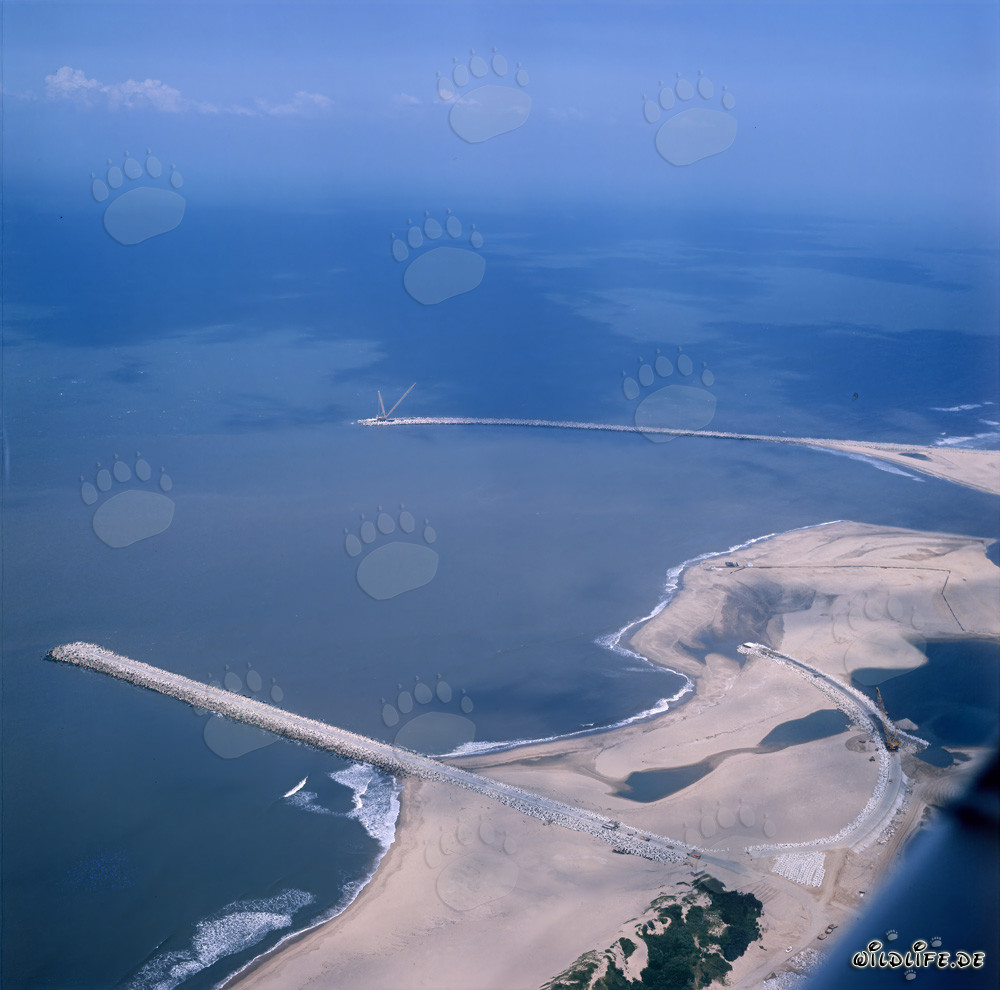 Molino norte, cabo norte y molino sur en Richards Bay, Natal, Sudáfrica