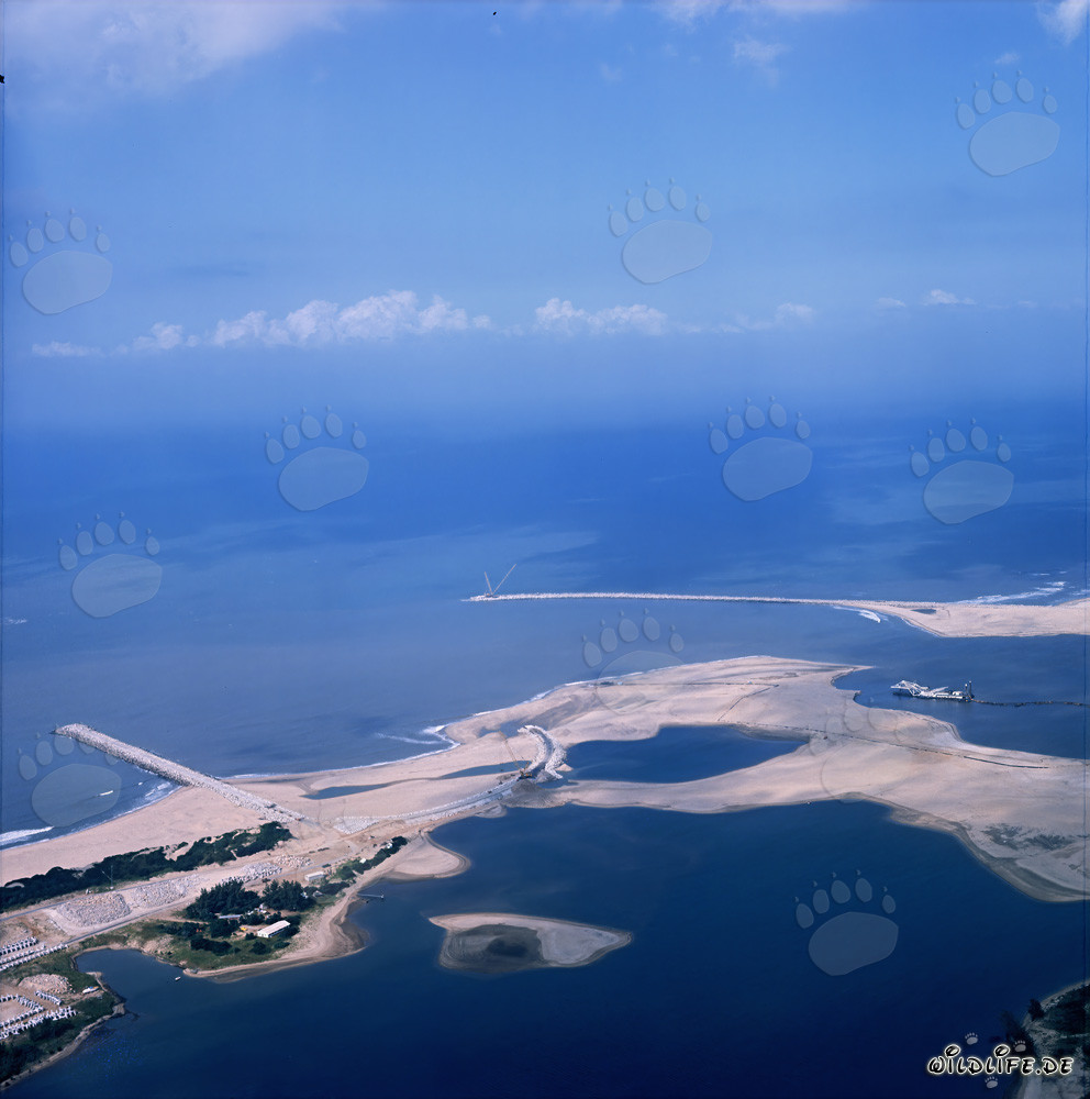 Breakwaters in Richards Bay, Natal, South Africa