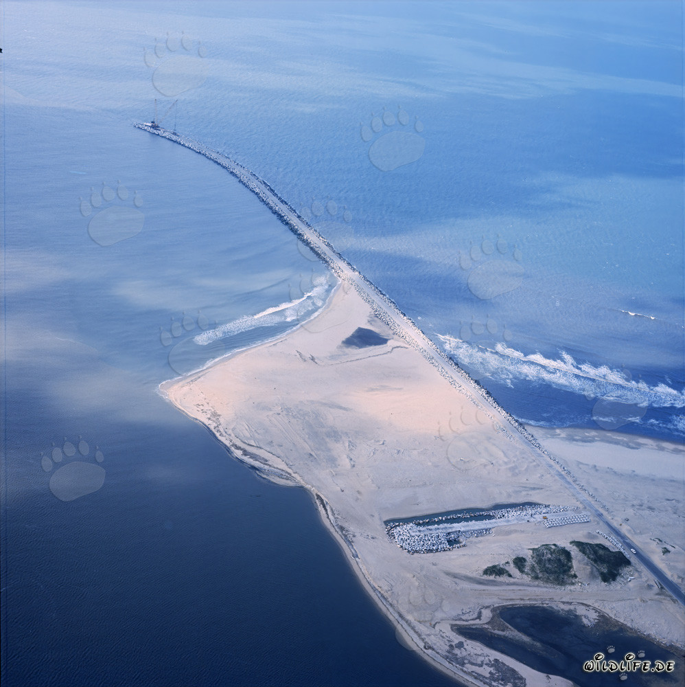 Brise-lames du sud de Richards Bay, protection contre les énormes vagues de houle sur la côte est de l'Afrique du Sud