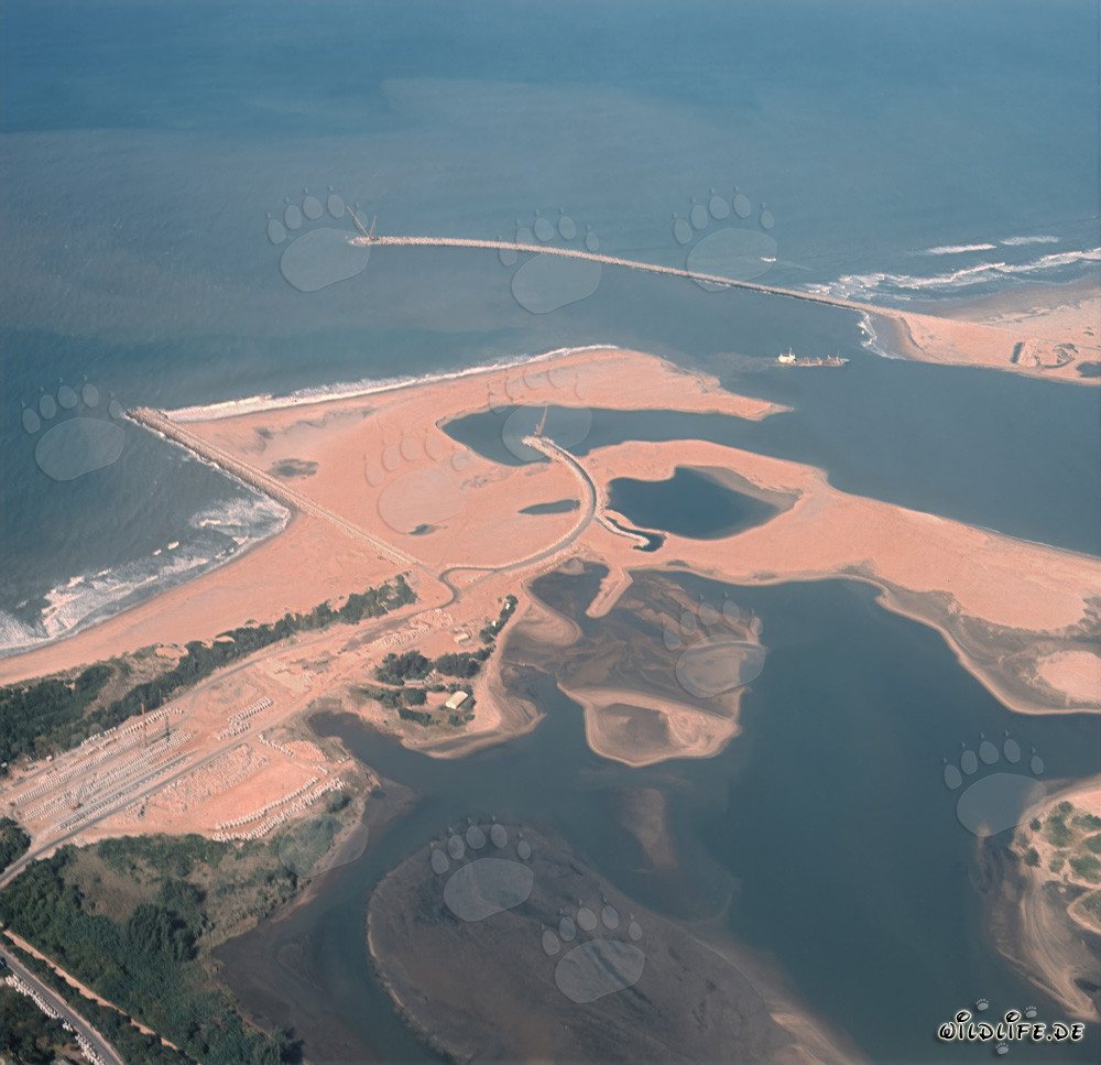 Aerial Photo of Harbour Construction in Richards Bay, South Africa