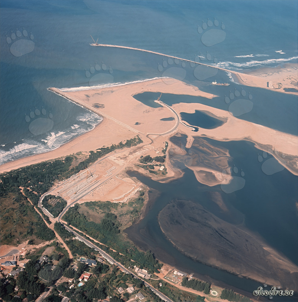 Aerial Photo Richards Bay – Harbour Construction South Africa