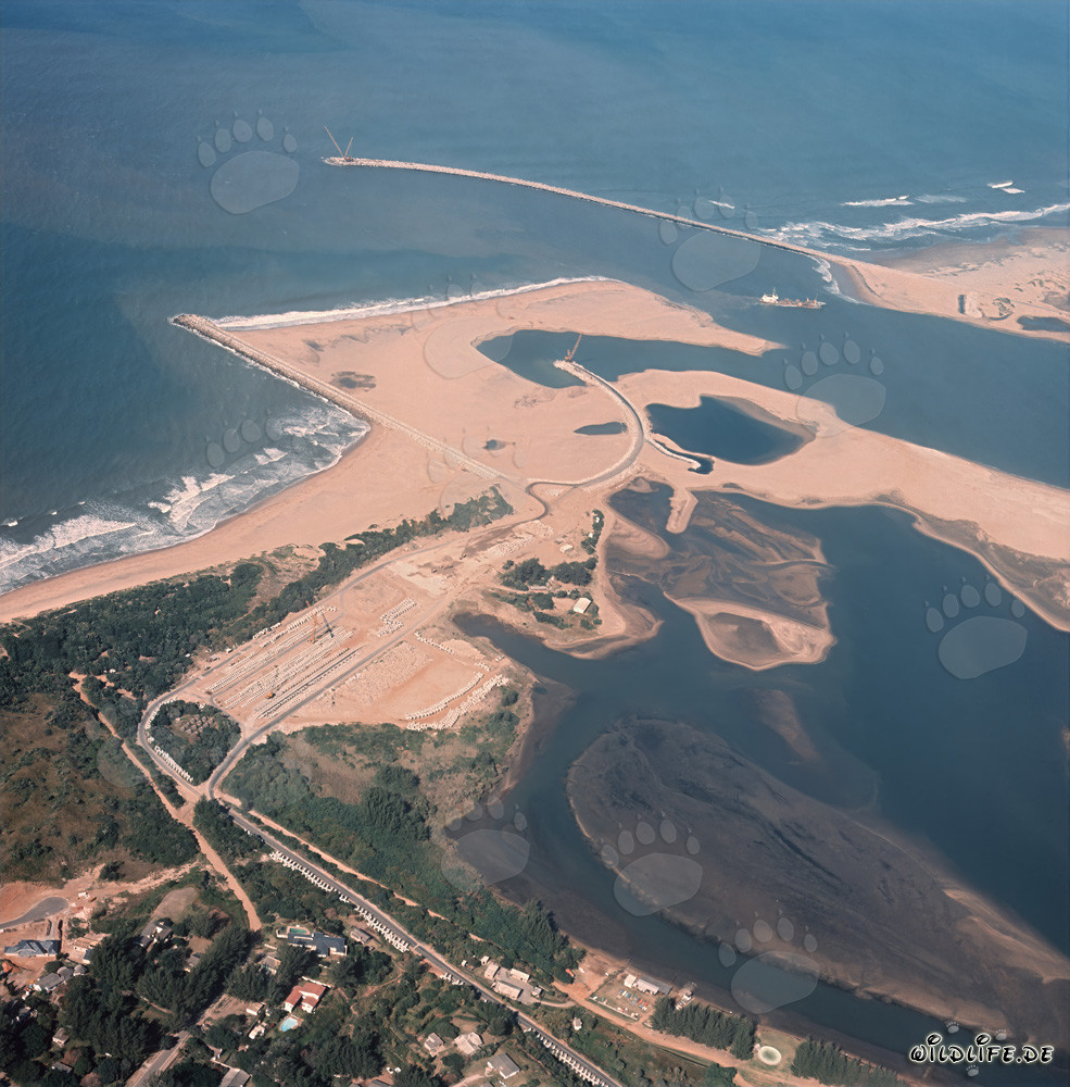 Luftaufnahme Hafenausbau Richards Bay Südafrika