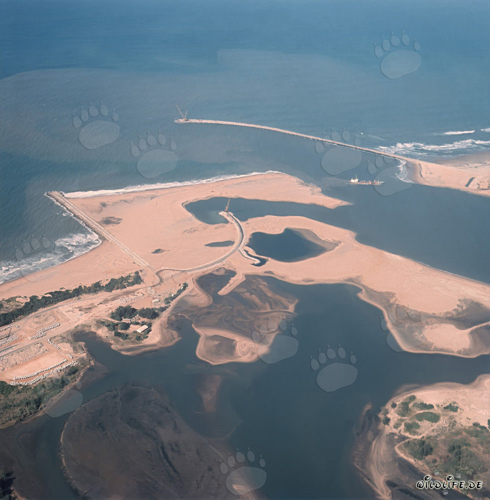 Aerial Photo of Harbour Expansion in Richards Bay, South Africa