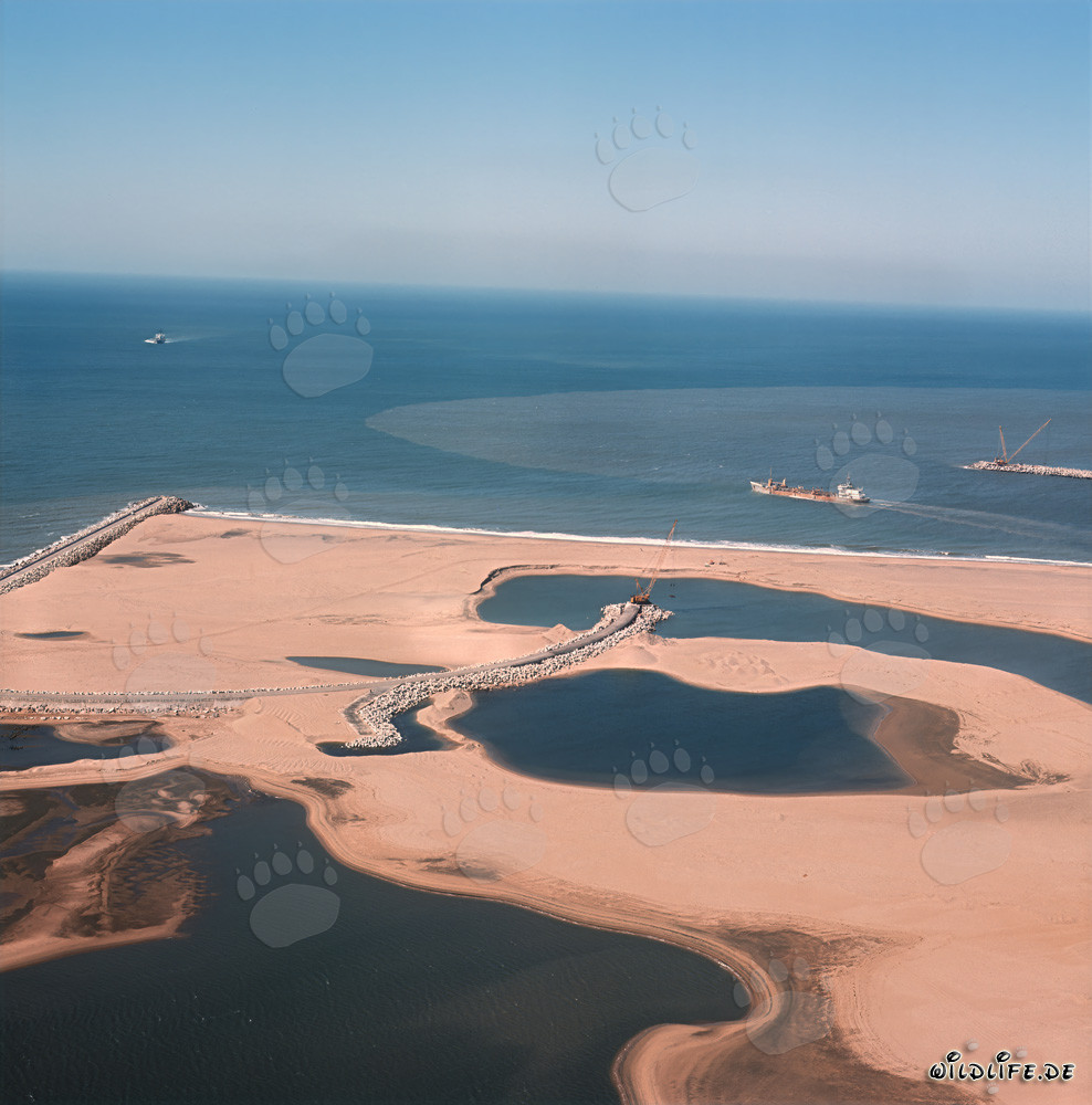 Aerial Photo of Harbour Construction in Richards Bay, Natal, South Africa