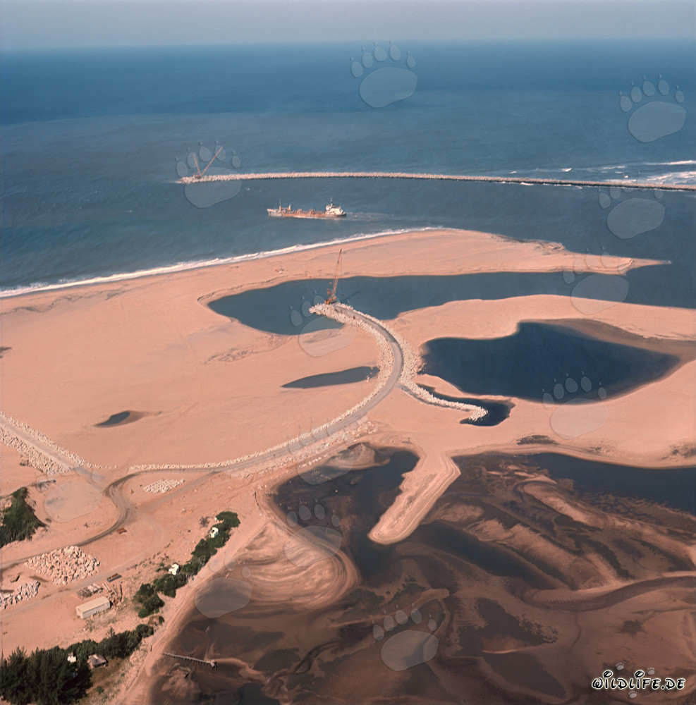 Aerial View of Harbour Development in Richards Bay, Natal, South Africa
