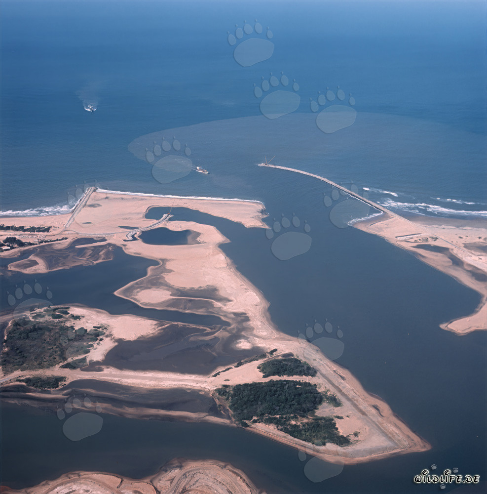 Aerial View of Harbour Expansion in Richards Bay, South Africa